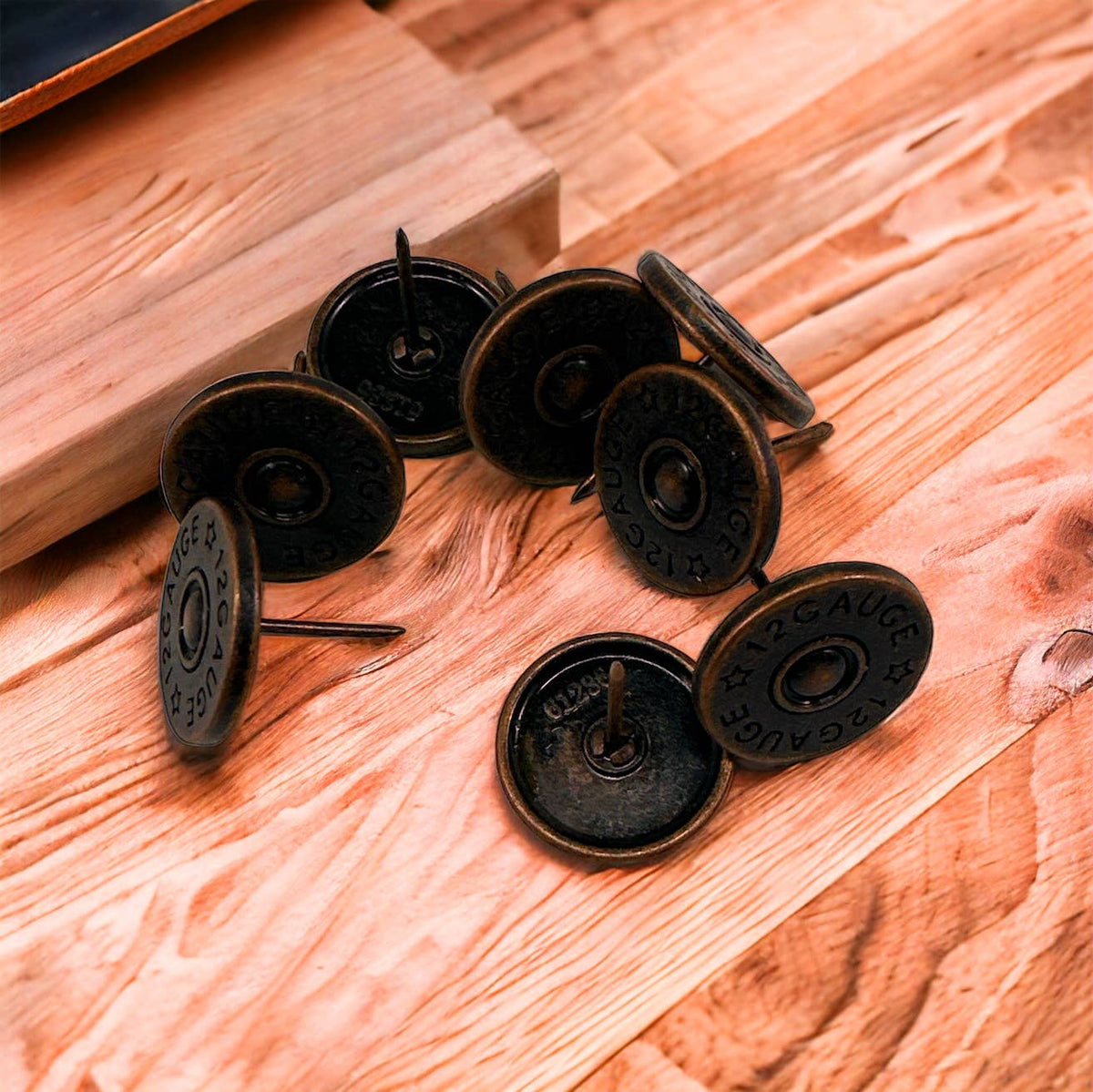 12 Gauge Tack ORB - # custom laser engraved cowhide and leather western decor by Lethal Creek Laser Works LLC