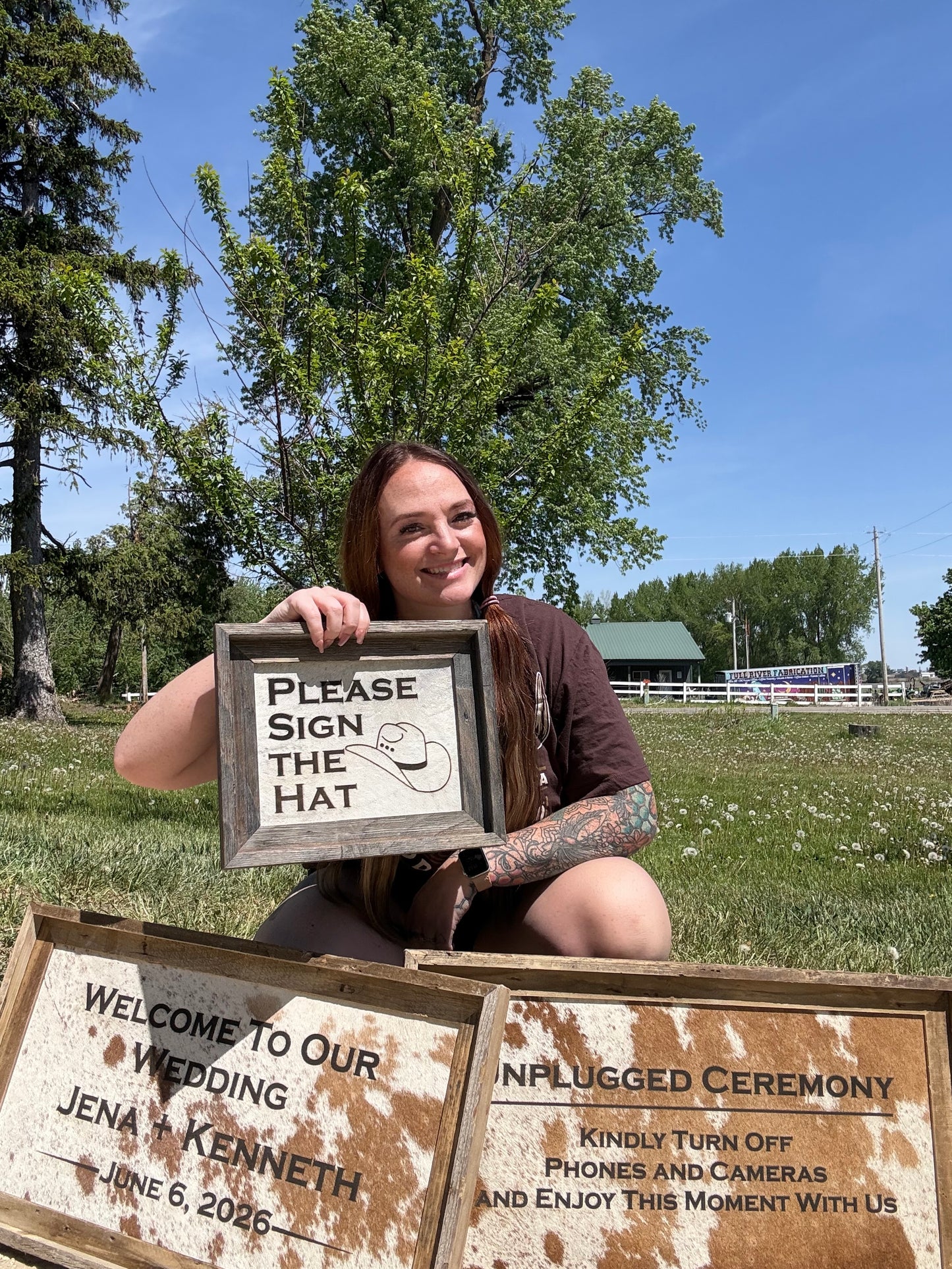 Please Sign the Hat Frame | Western Cowboy Hat Wedding Sign