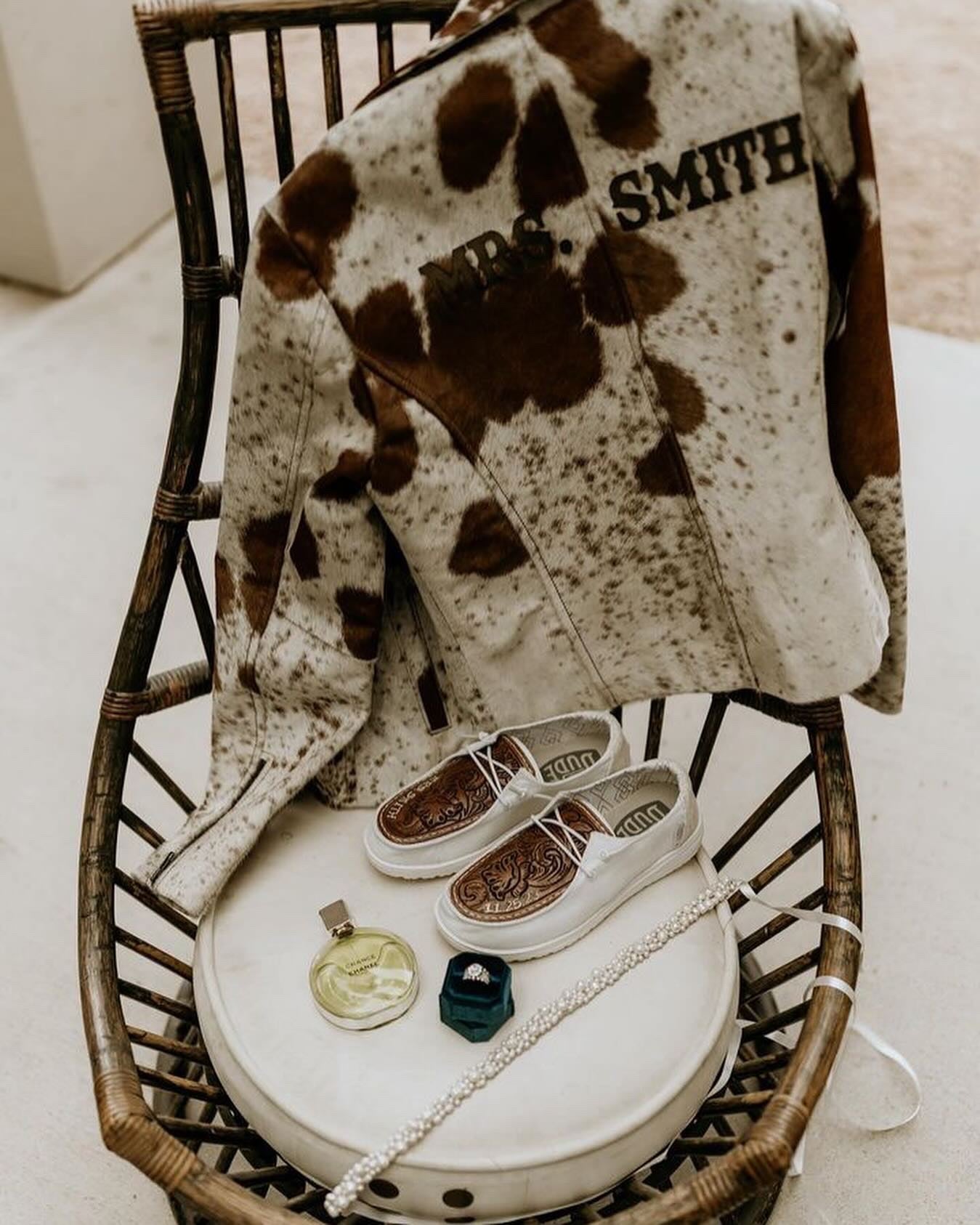 Custom Branded Cowhide Bridal Jacket | Western Wedding Jacket