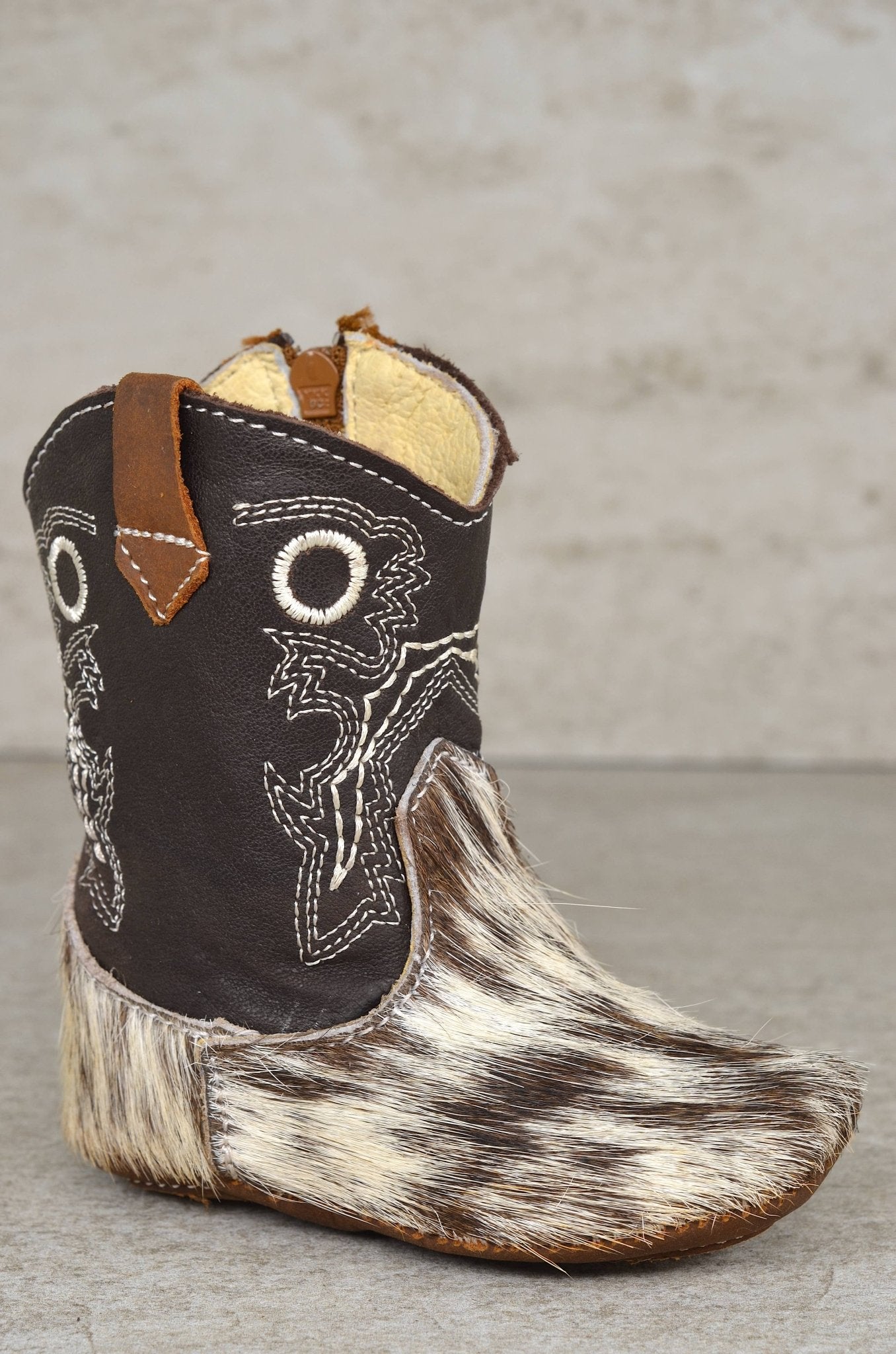 361 CAMEL, SOFT BABY BOOTS -  custom laser engraved cowhide and leather western decor by Lethal Creek Laser Works LLC