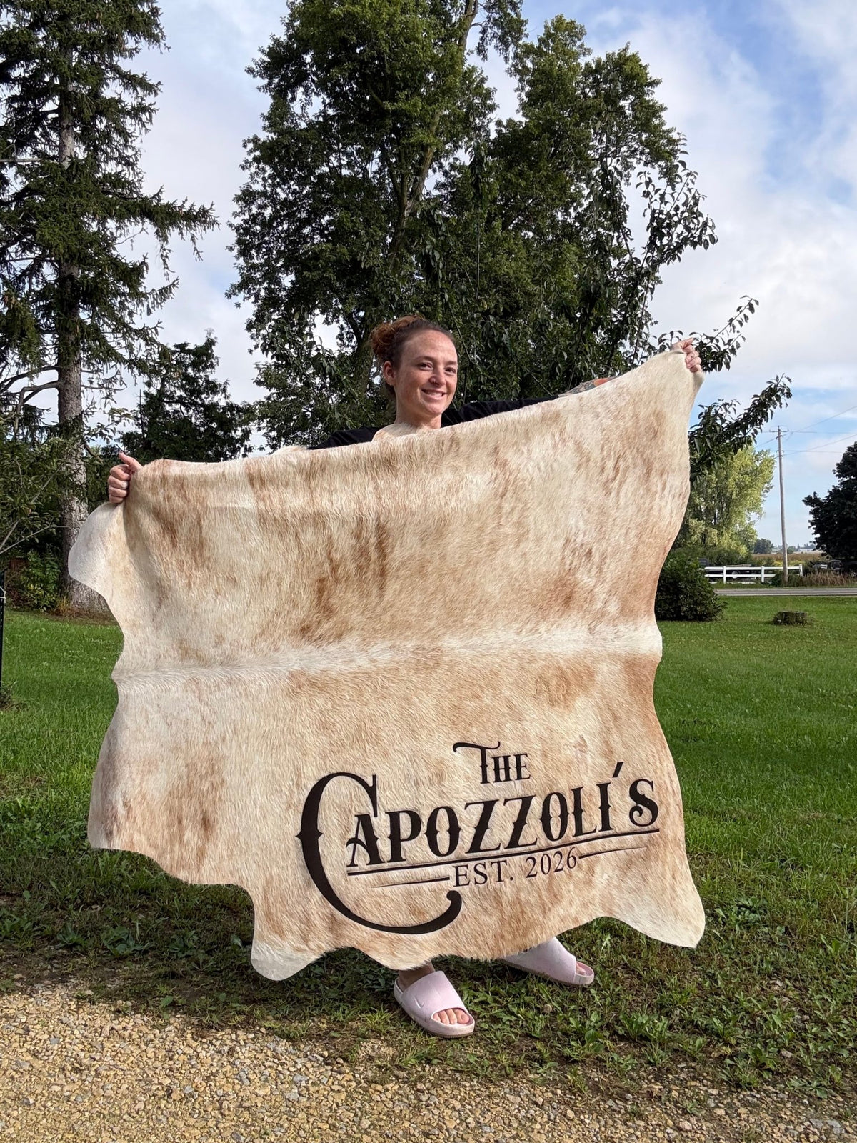 5ft Custom Laser-Branded Cowhide | Personalized Wedding Backdrop & Home Décor -  custom laser engraved cowhide and leather western decor by Lethal Creek Laser Works LLC