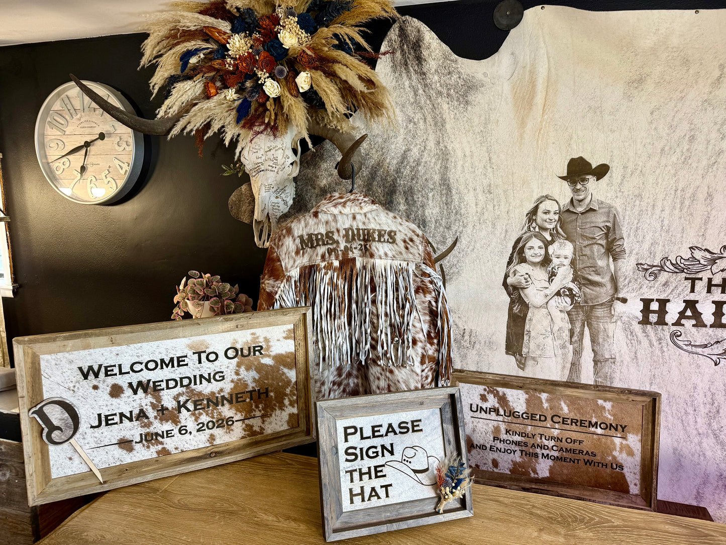 Please Sign the Hat Frame | Western Cowboy Hat Wedding Sign