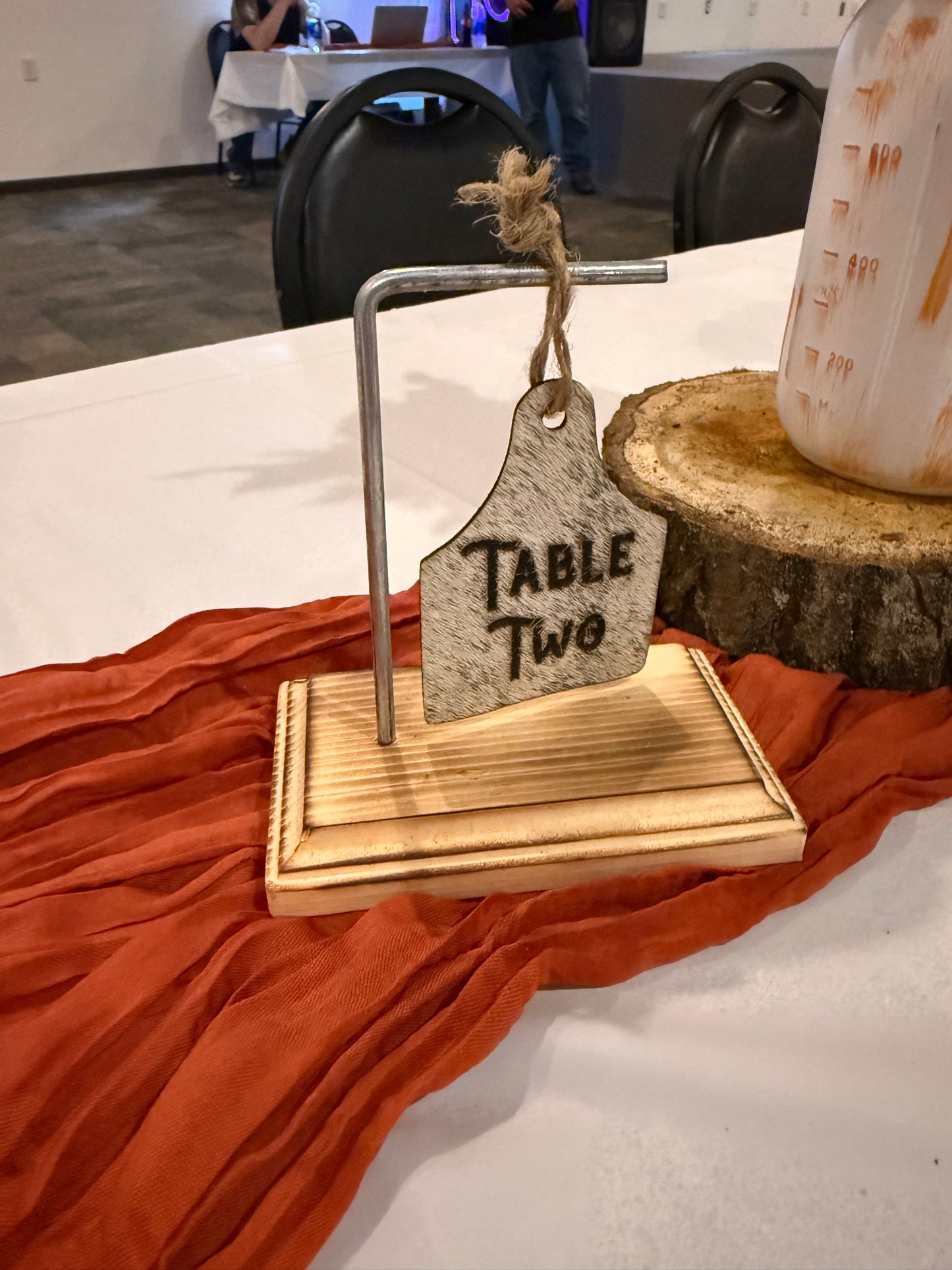 Rustic Cowhide Wedding Table Numbers | Custom Western Table Numbers for Ranch Weddings