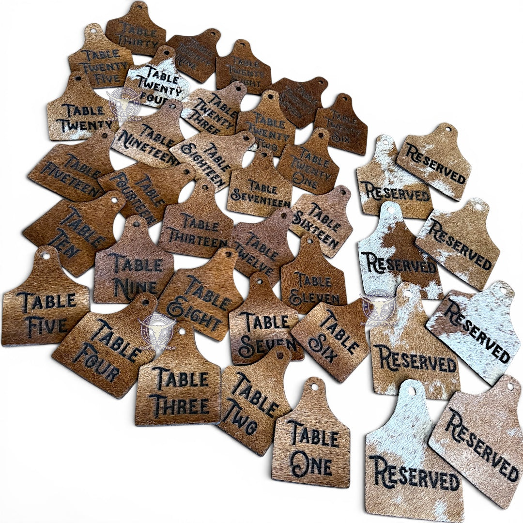 1 Cowhide Table Number