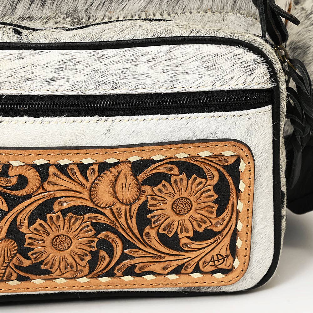 Backpack Genuine Western Leather Women Bag Betsy -  custom laser engraved cowhide and leather western decor by Lethal Creek Laser Works LLC