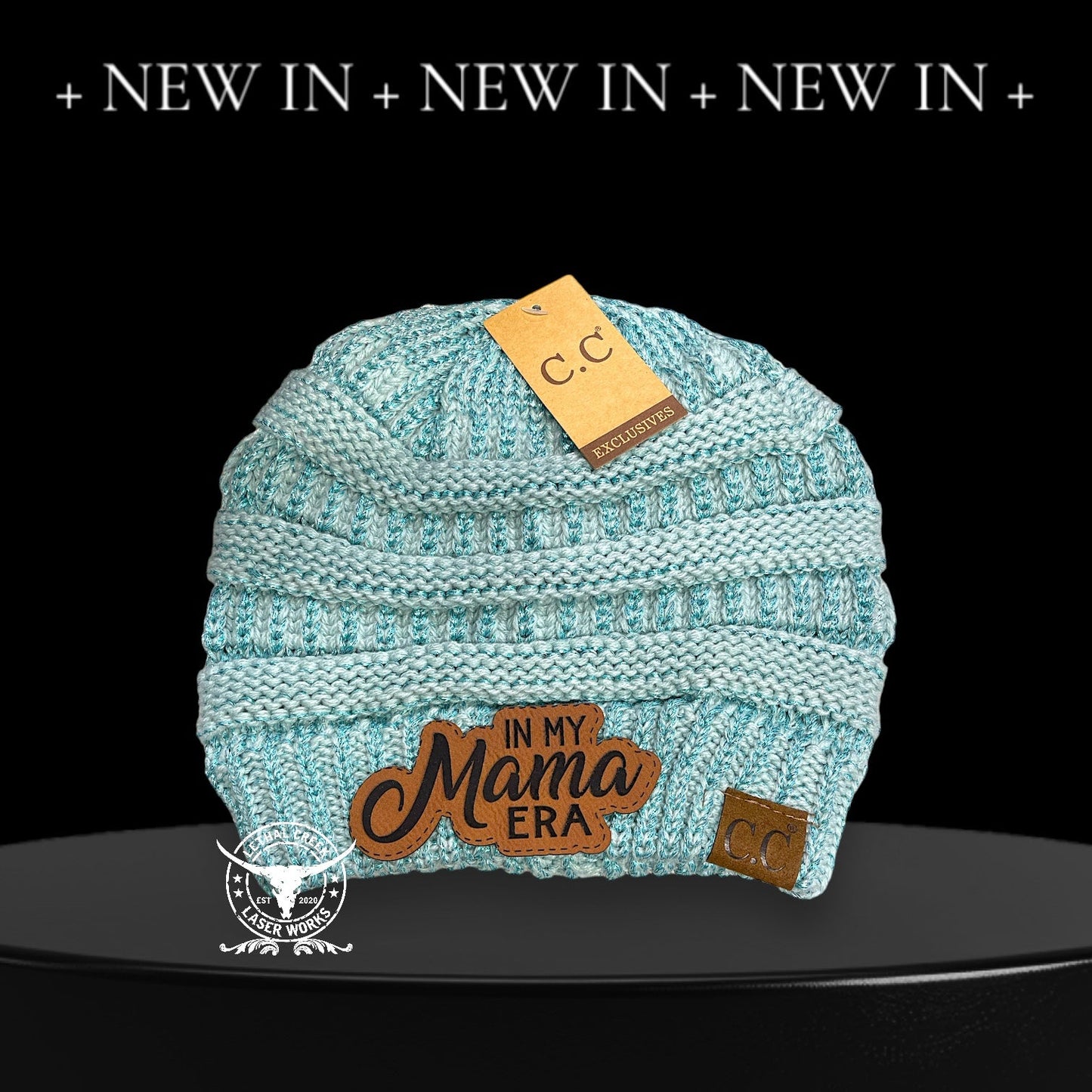 C.C BEANIE ~ADULT~ IN MY MAMA ERA -  custom laser engraved cowhide and leather western decor by Lethal Creek Laser Works LLC