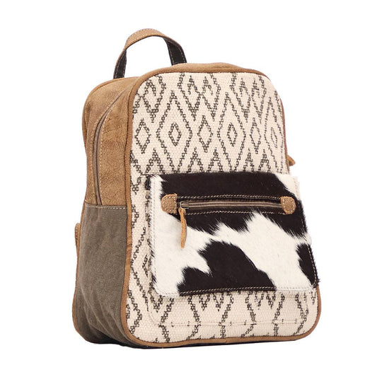 Chevron Backpack Bag -  custom laser engraved cowhide and leather western decor by Lethal Creek Laser Works LLC