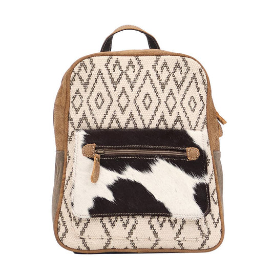 Chevron Backpack Bag -  custom laser engraved cowhide and leather western decor by Lethal Creek Laser Works LLC