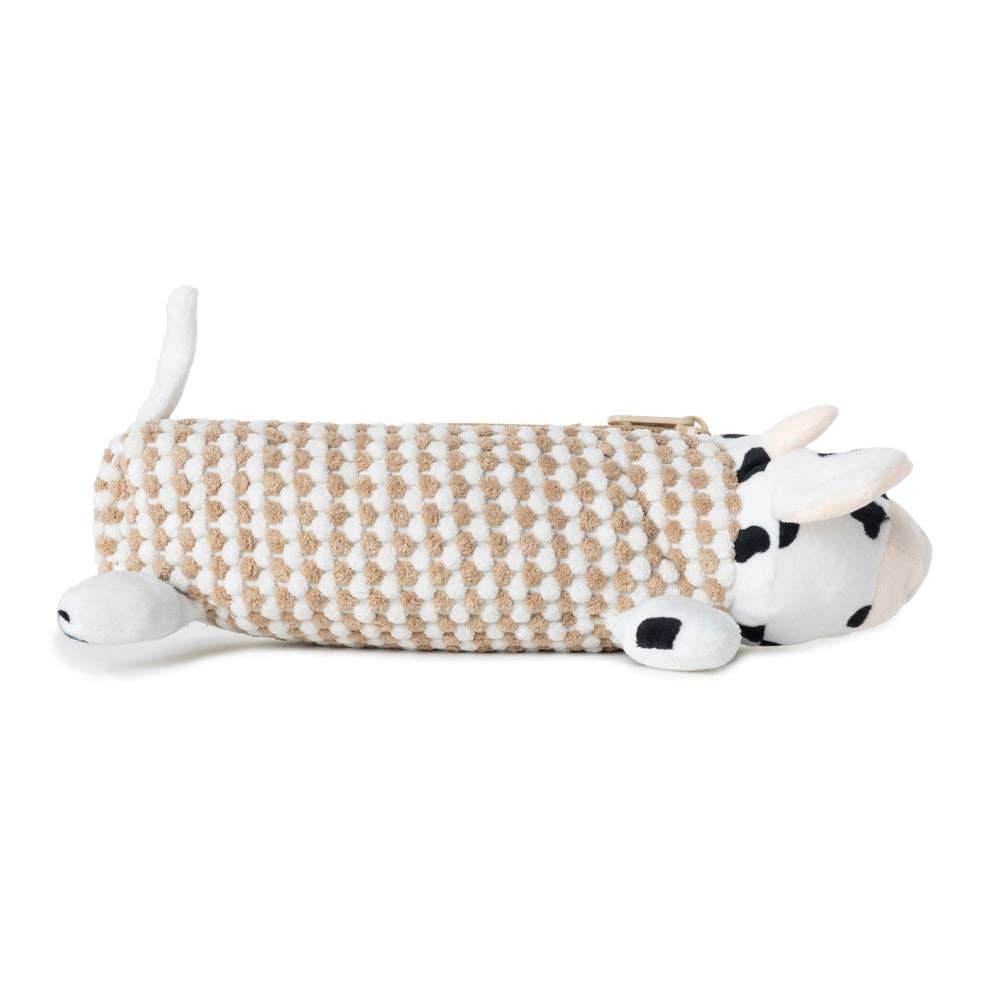 Cowbuddy Pencil Case in Brown and Creme -  custom laser engraved cowhide and leather western decor by Lethal Creek Laser Works LLC