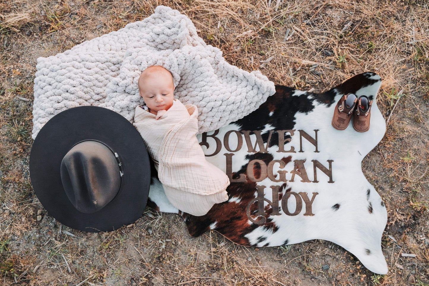 Custom Branded Cowhide Cutout | Personalized Western Wall Decor -  custom laser engraved cowhide and leather western decor by Lethal Creek Laser Works LLC