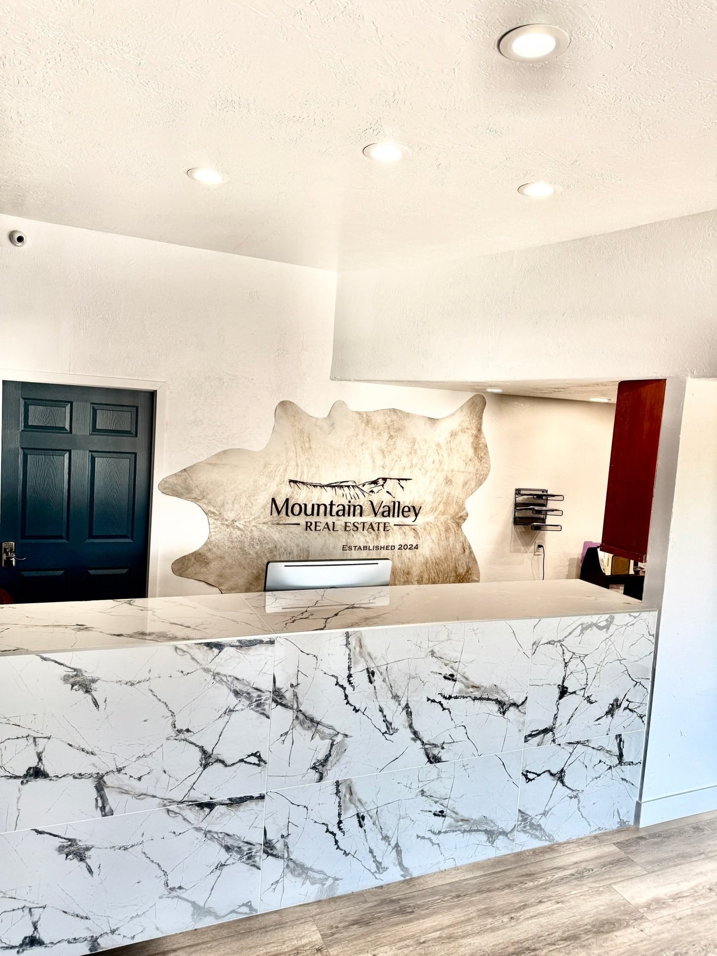 Custom Cowhide Backdrop | Western & Rustic Wedding Decor -  custom laser engraved cowhide and leather western decor by Lethal Creek Laser Works LLC
