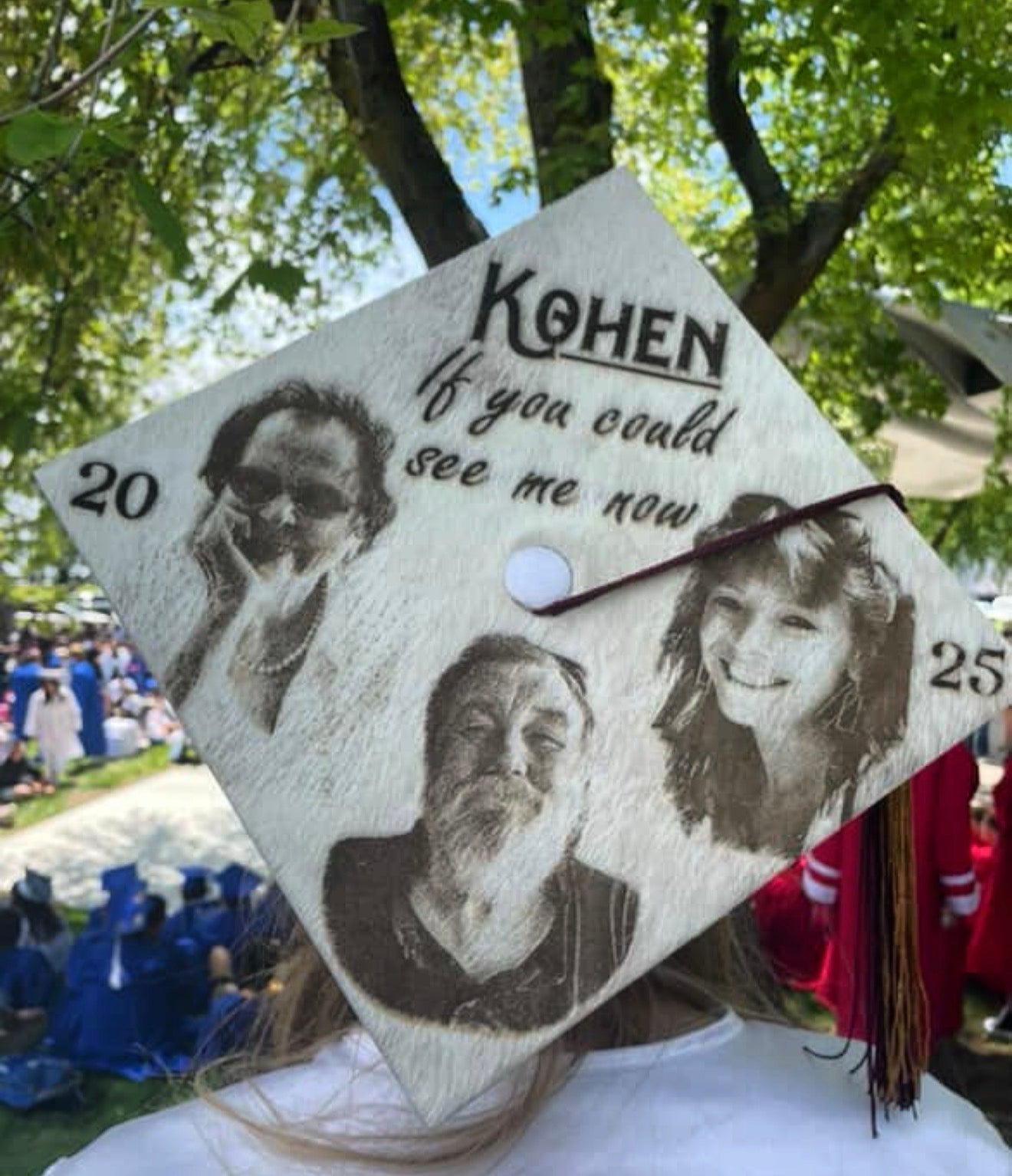 Custom Cowhide Graduation Cap Cover | Personalized Senior Cap -  custom laser engraved cowhide and leather western decor by Lethal Creek Laser Works LLC