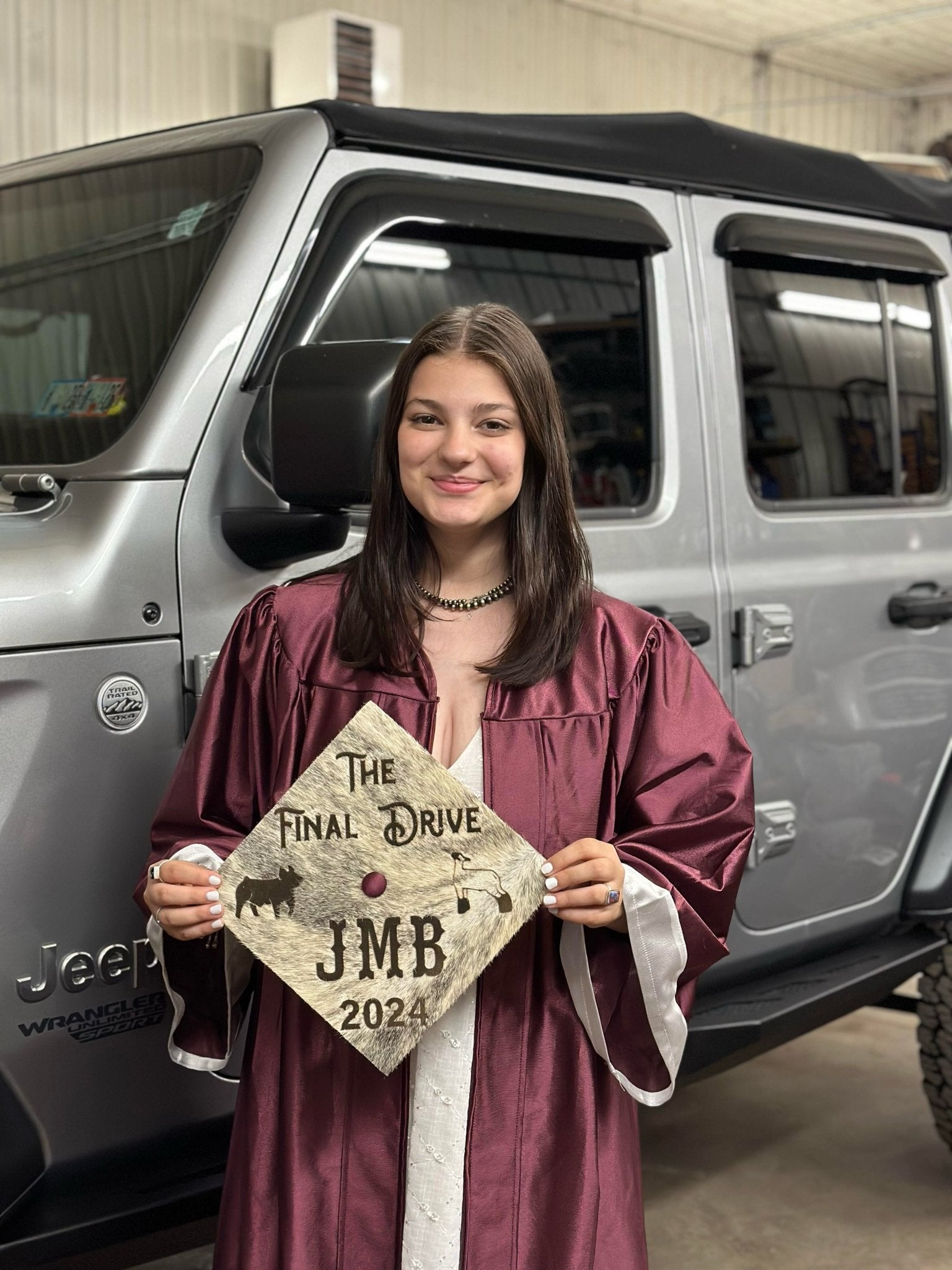 Custom Cowhide Graduation Cap Cover | Personalized Senior Cap -  custom laser engraved cowhide and leather western decor by Lethal Creek Laser Works LLC
