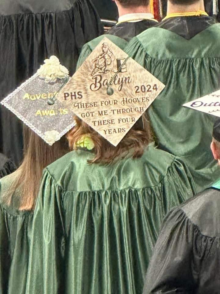 Custom Cowhide Graduation Cap Cover | Personalized Senior Cap -  custom laser engraved cowhide and leather western decor by Lethal Creek Laser Works LLC