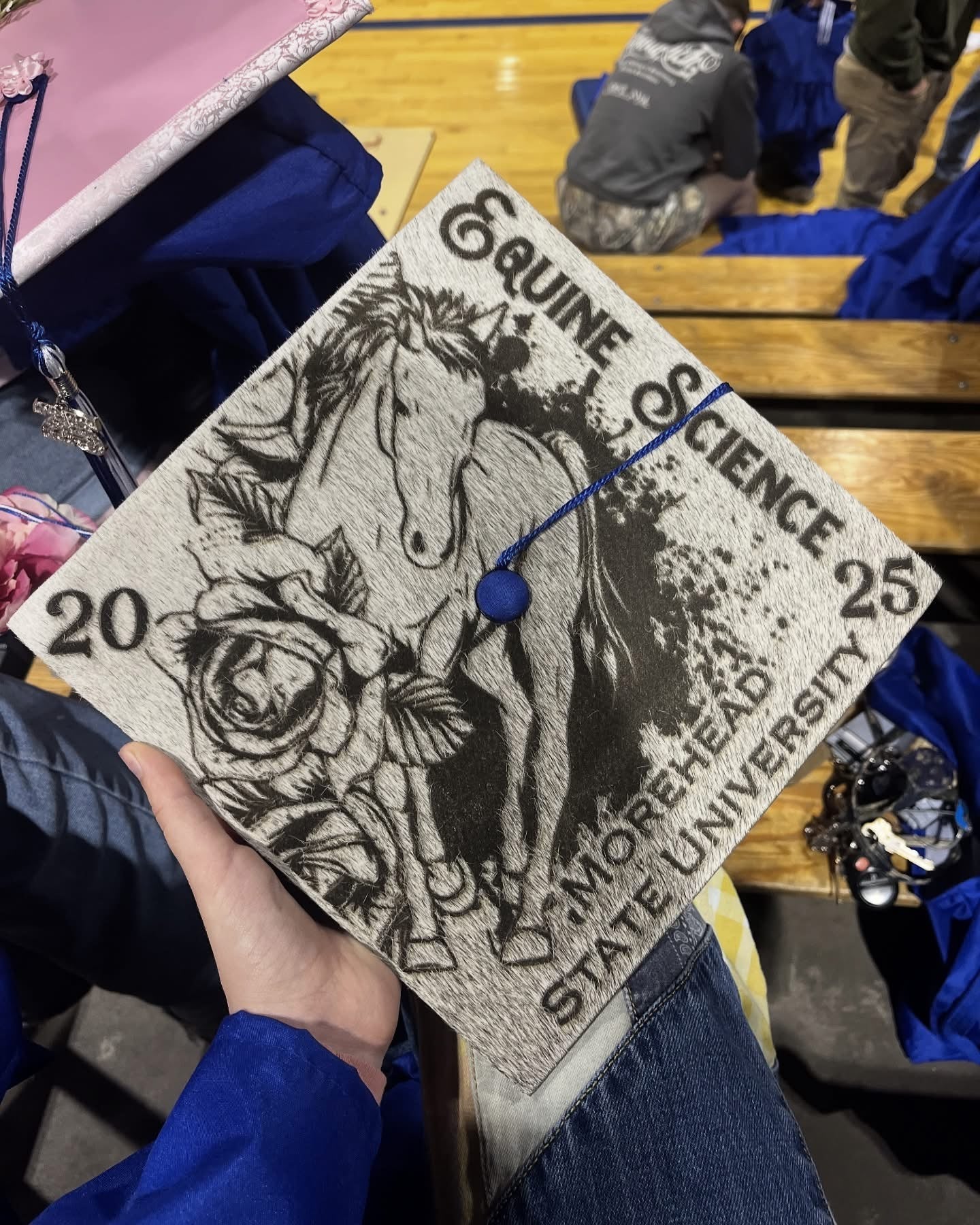 Custom Cowhide Graduation Cap Cover | Personalized Senior Cap -  custom laser engraved cowhide and leather western decor by Lethal Creek Laser Works LLC