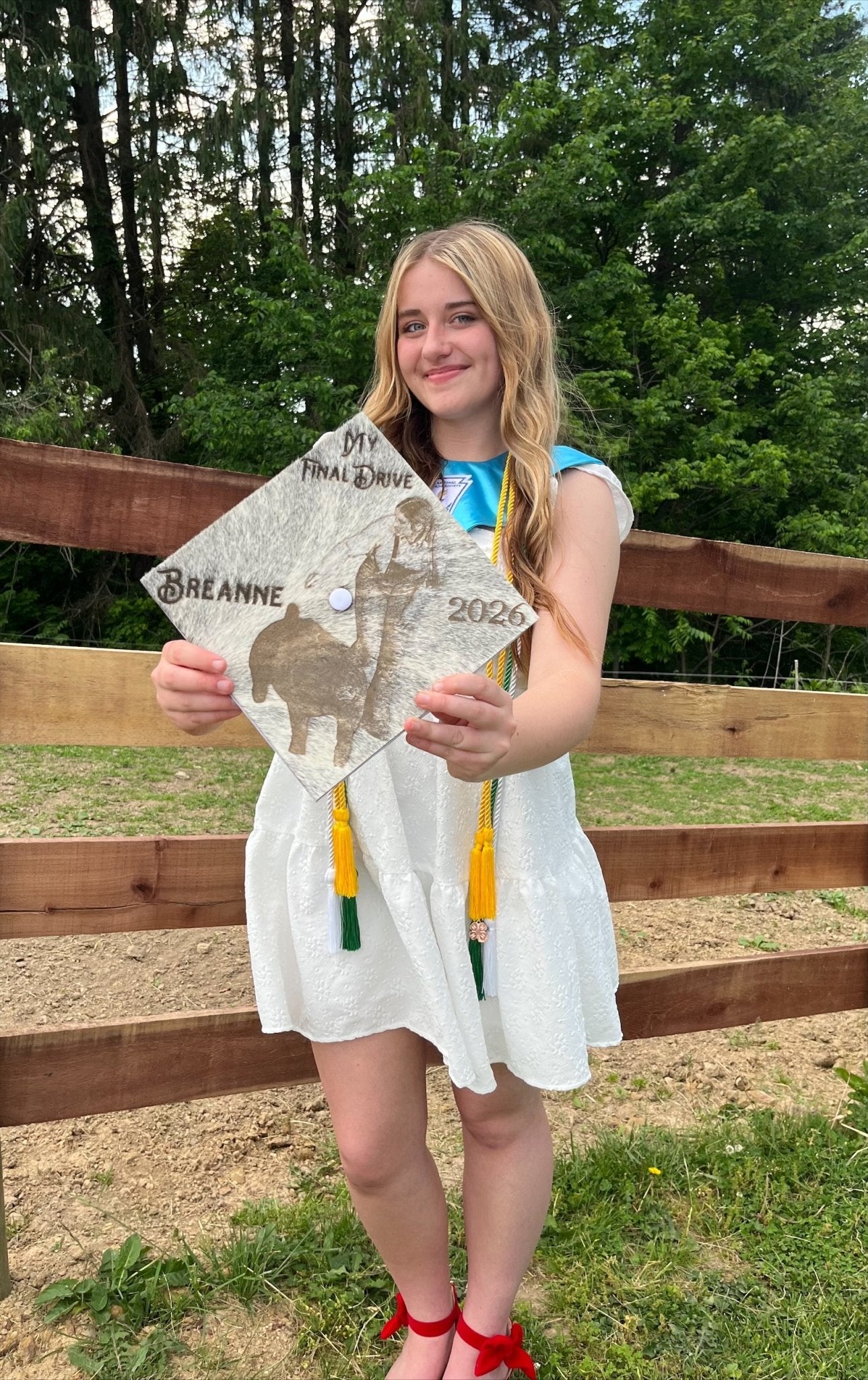 Custom Cowhide Graduation Cap Cover | Personalized Senior Cap -  custom laser engraved cowhide and leather western decor by Lethal Creek Laser Works LLC