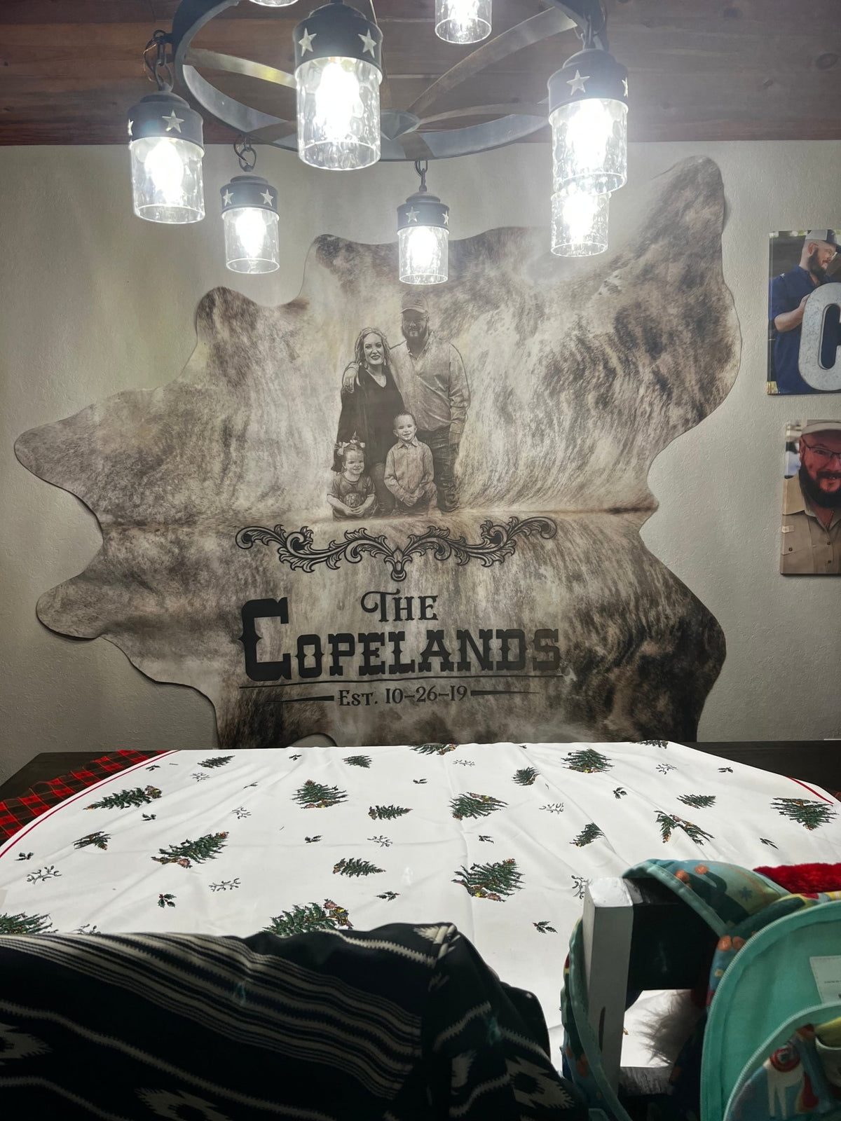 Custom Photo-Branded Cowhide | A Sentimental Family Heirloom - # custom laser engraved cowhide and leather western decor by Lethal Creek Laser Works LLC