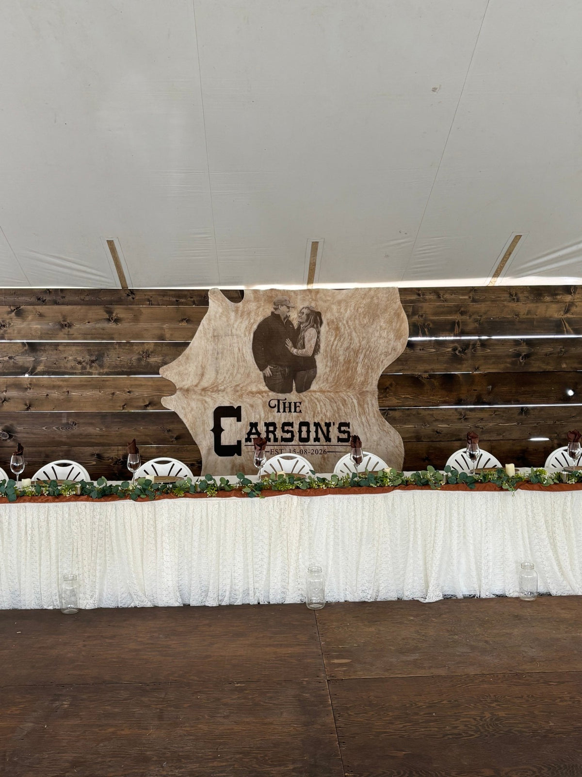 Custom Photo-Branded Cowhide | A Sentimental Family Heirloom - # custom laser engraved cowhide and leather western decor by Lethal Creek Laser Works LLC