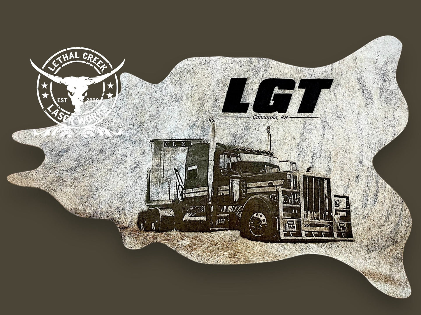 Custom Photo Engraved Cowhide | Personalized Ranch, Wedding & Farmhouse Decor -  custom laser engraved cowhide and leather western decor by Lethal Creek Laser Works LLC