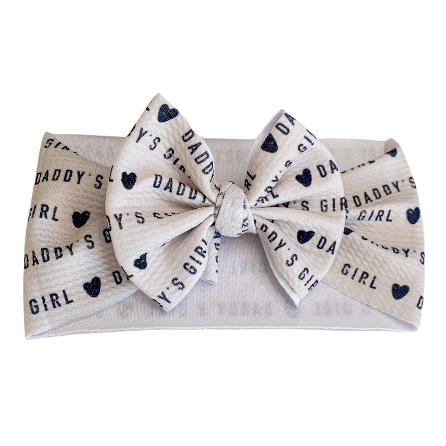 Daddy's Girl Headwrap Bow -  custom laser engraved cowhide and leather western decor by Lethal Creek Laser Works LLC