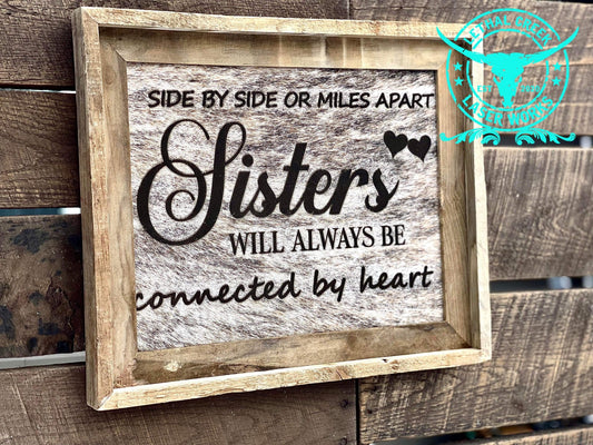 GET BRANDED COWHIDE FRAME -  custom laser engraved cowhide and leather western decor by Lethal Creek Laser Works LLC