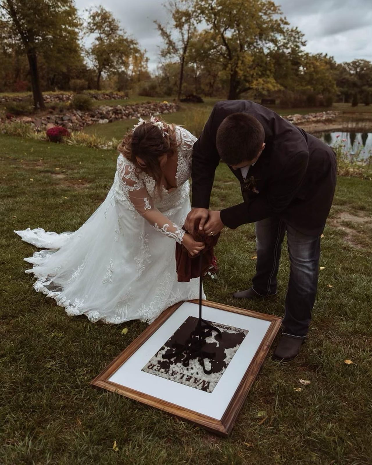 Get Branded Guest Board Frame -  custom laser engraved cowhide and leather western decor by Lethal Creek Laser Works LLC