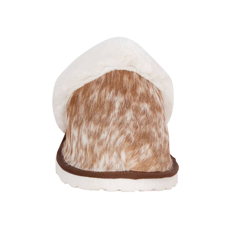 Cozy Slip-On Slippers - cowhide slippers by Lethal Creek Laser Works LLC