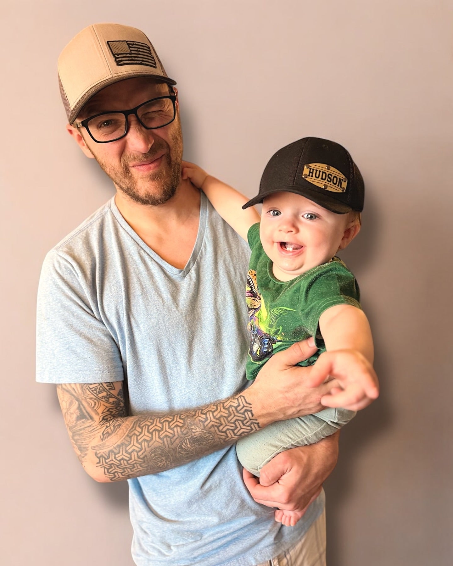 INFANT TRUCKET HAT -  custom laser engraved cowhide and leather western decor by Lethal Creek Laser Works LLC