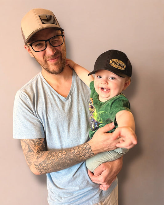 INFANT TRUCKET HAT -  custom laser engraved cowhide and leather western decor by Lethal Creek Laser Works LLC