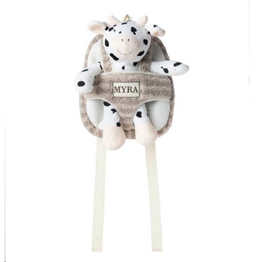 Little Moo Kids Backpack in Toffee Ranch -  custom laser engraved cowhide and leather western decor by Lethal Creek Laser Works LLC