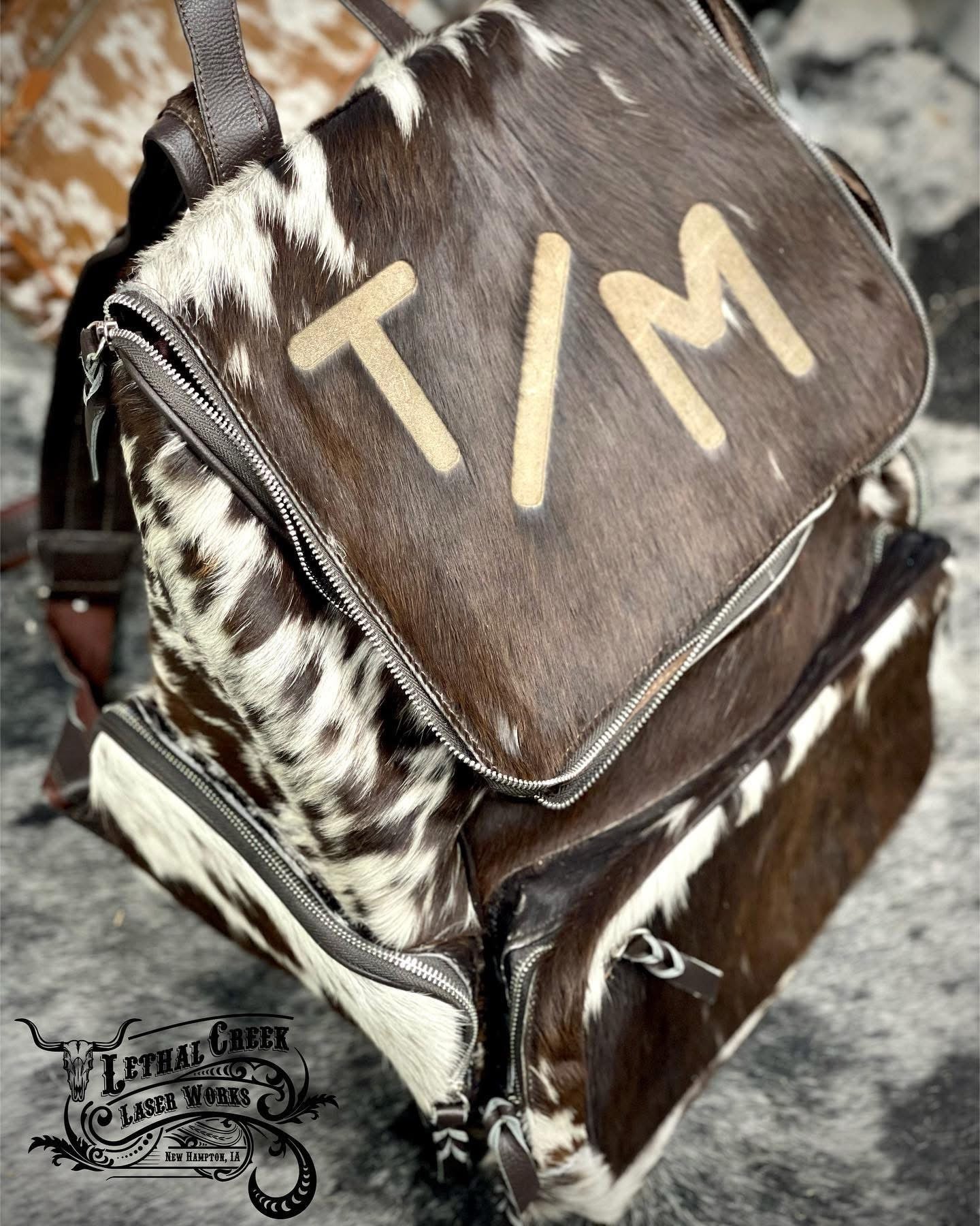 Little Rancher Baby Bundle | Personalized Western Baby Gift Set -  custom laser engraved cowhide and leather western decor by Lethal Creek Laser Works LLC