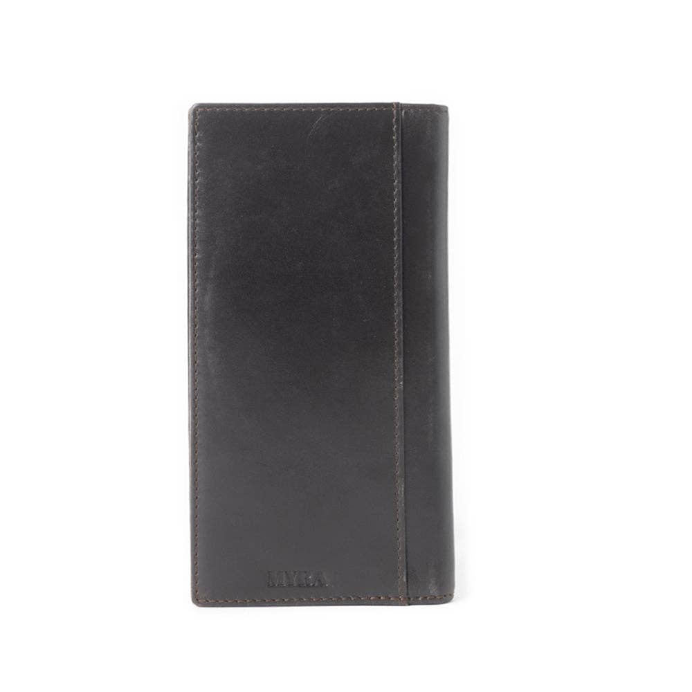 Lonehorn Hairon Leather Wallet in Charcoal Fade -  custom laser engraved cowhide and leather western decor by Lethal Creek Laser Works LLC