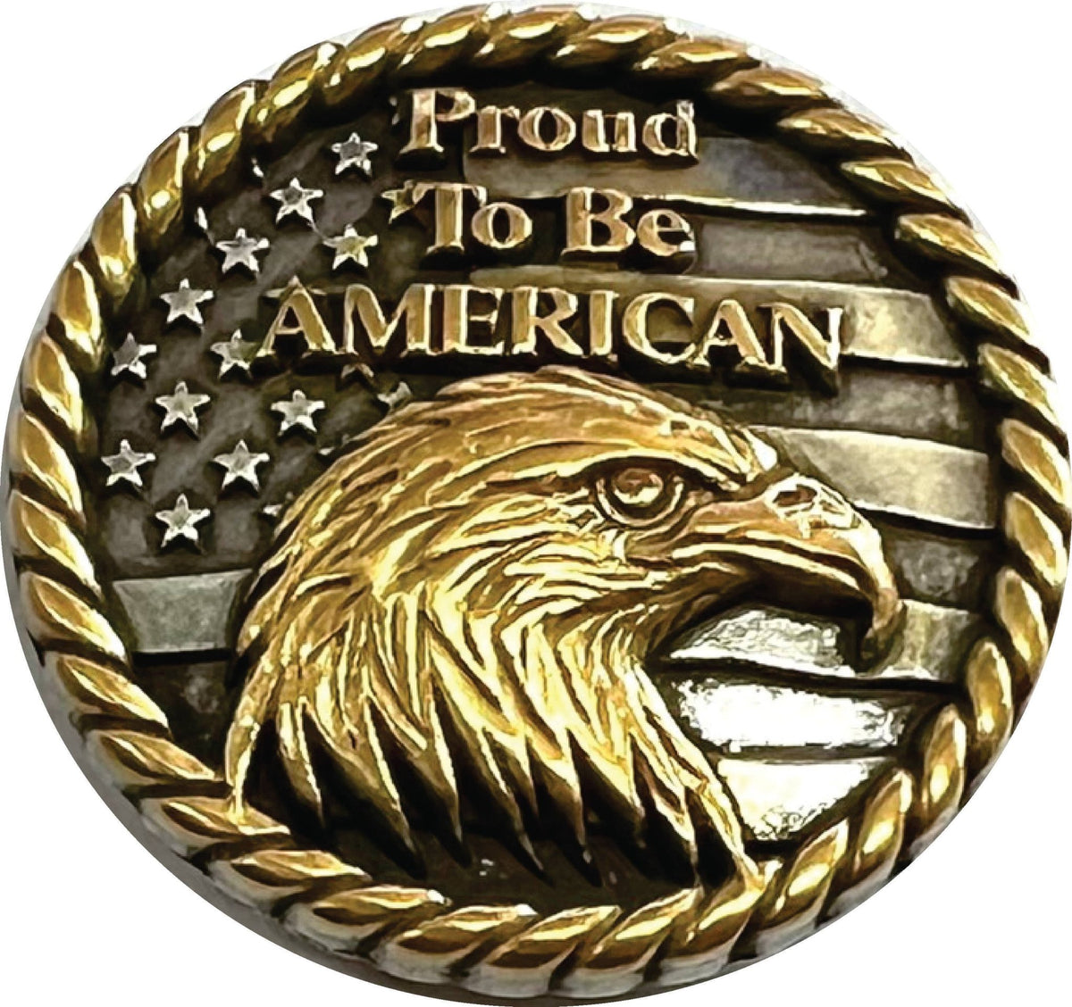 Proud to be American NG 1.25 - # custom laser engraved cowhide and leather western decor by Lethal Creek Laser Works LLC
