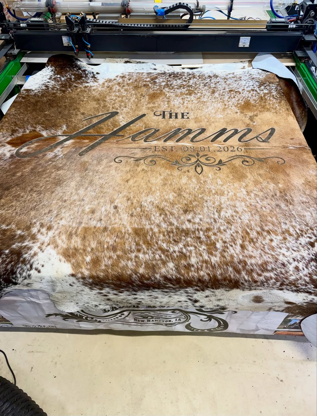 The Layne Bridal Package | Custom Western Wedding Collection -  custom laser engraved cowhide and leather western decor by Lethal Creek Laser Works LLC