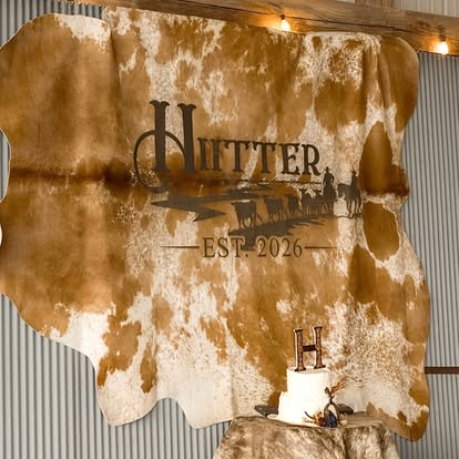 The Legacy Custom Cowhide -  custom laser engraved cowhide and leather western decor by Lethal Creek Laser Works LLC
