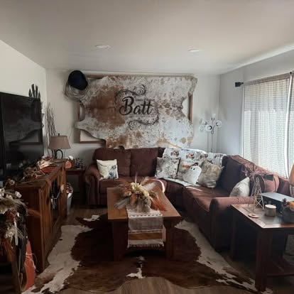 The Legacy Custom Cowhide -  custom laser engraved cowhide and leather western decor by Lethal Creek Laser Works LLC