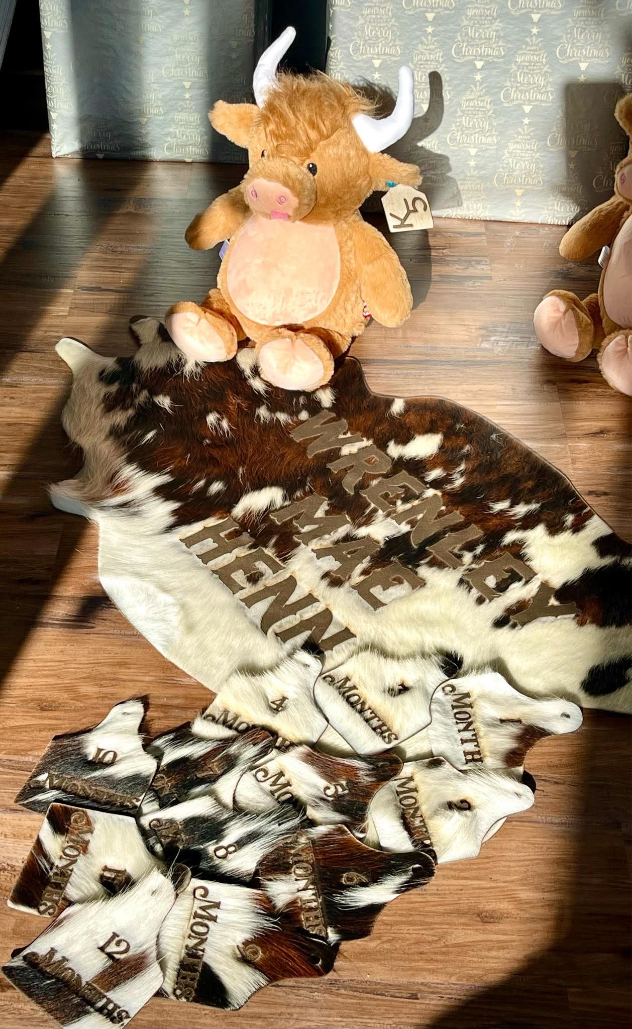 WESTERN NURSERY BUNDLE DEAL -  custom laser engraved cowhide and leather western decor by Lethal Creek Laser Works LLC